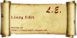 Liszy Edit névjegykártya